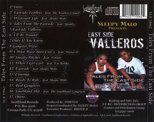 Eastside Valleros - Tales From The East Side Chicano Rap